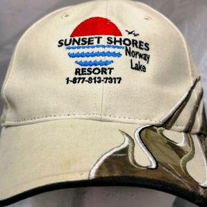 Mens cream ball cap Norway Lake